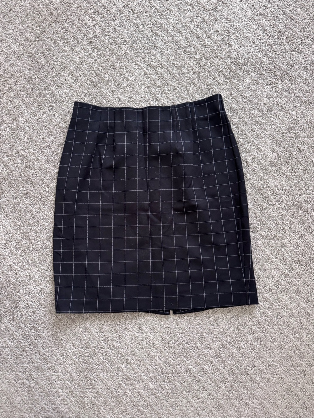 Amanda + Chelsea Black Windowpane Pencil Skirt
